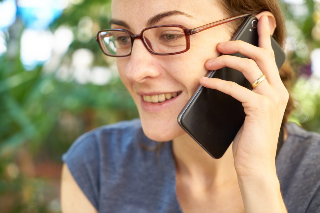 Lady on the phone