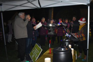 Carol singing at Christmas event