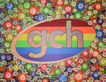 A pride painting of the GCH Logo