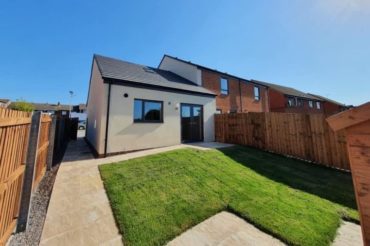 Photo of the back of Headlam Close new homes