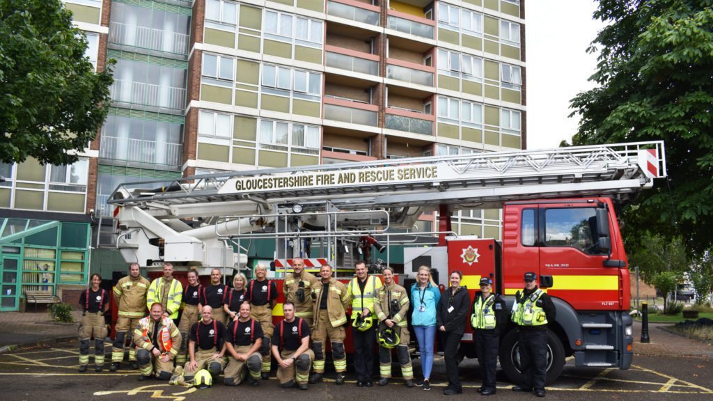 Fire Crew at Clapham Court after successful exercise