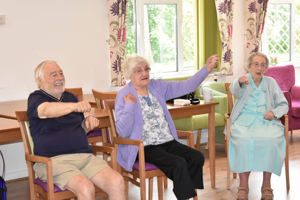 Keep Fit Session with GCH Residents at Badger Vale Court