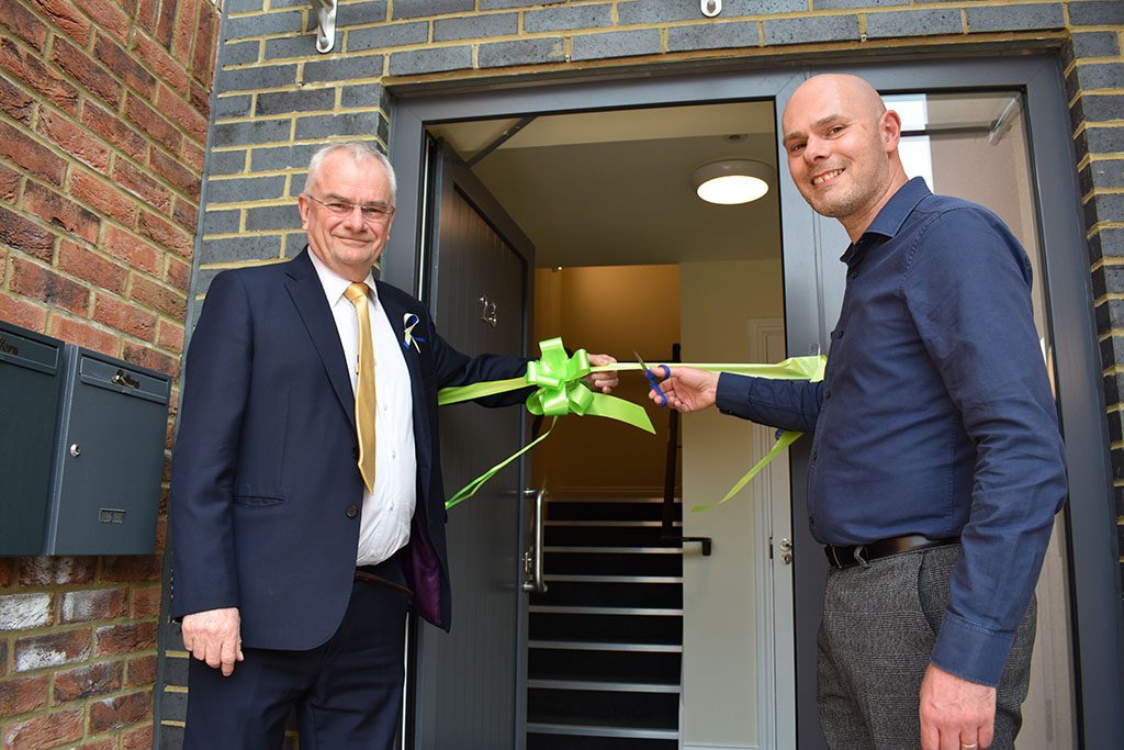 GCH CEO Guy Stenson cutting the ribbon of our new Social Rent Homes in Kingsholm, Gloucester