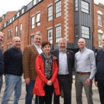 Leaders from GCH, Aqua Construction and Gloucester City Council outside Northgate Mansions