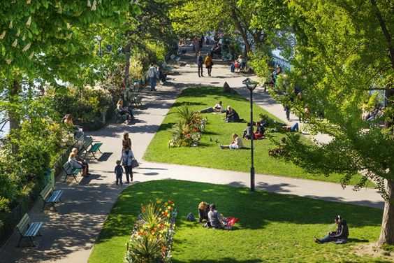 artist's impression of new communal gardens in Posdmead