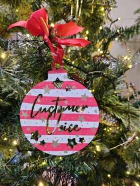 Christmas bauble representing Customer Voice Project Group