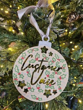 Christmas bauble representing Recruitment feedback